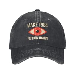 Vintage 1984 Make Orwell Fiction Again Baseball Cap Men Women Distressed Denim Sun Cap Dystopian World Outdoor Adjustable Hats