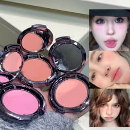 Herorange Velvet Soft Blush Non-Caking Buildable Color for All Skin Tones Beginner Daily Party Cheek Cosmetic