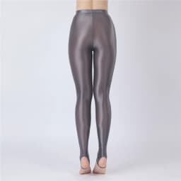 Sexy Women Thin Sheer See Through Pants Elastic Sexy Tight Silk Shiny Pencil Pant Oil Glossy Candy Color Yoga Leggings
