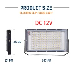 DC12V Led Flood Light 50W 100W Outdoor Floodlight Spotlight IP66 Waterproof Emergency Light Reflector Portable 12 Volt Led Light