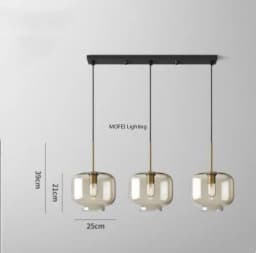 Art Industrial Retro E27 Glass Pendant Light Nordic Loft Chandelier Kitchen Restaurant Minimalist Hanging Lamp Suspension LED