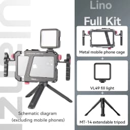 Ulanzi Lino Universal Smartphone Cage Protective Case with Side Handle Rig for IPhone16 15 14 13 12 Pro Max Samsung Xiaomi OPPO