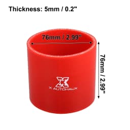 X Autohaux Universal Straight Silicone Reducer Hose Coupler Intercooler Turbo Straight Tube Piping 89mm ID Auto Car Accessary