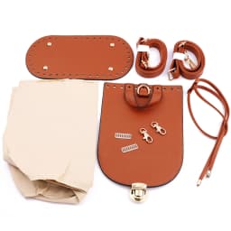 1 Set Handmade Bag Bottom Flap Cover Hardware Shoulder Straps for DIY Handbag Crochet Bag Knitting Bags Crossbody Bags