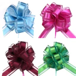 2Pcs/Lot Colorful Large Snow Yarn Hand Pull Flower Ribbon Pull Flower Ball For Wedding Christmas Party Decoration Gift Wrapping