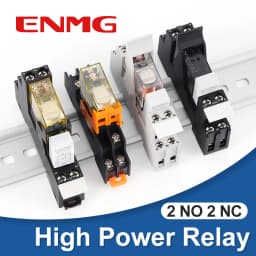 ENMG DIN-Rail 2NO2NC G2RL-1-E Thin Relay 16A Small Electromagnetic G2RL-2 DC 24Vdc Input State LED Indicator Transient Unipolar