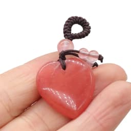 Natural Stone Keychain Charms Heart Red Agates Amethysts Opal Pendants for Jewelry Making Necklace Keychain Gift
