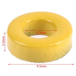 Hot 5pc T37-6 T37-2 T50-2 Iron Powder Cores 9.5*5.2*3.3mm AL=3.0nH/N2 8.5uo Iron Dust Ferrite Toroid Core Coating Yellow Gray