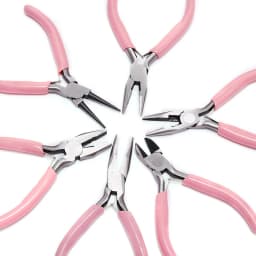 6Styles Mini Pliers Diagonal Round Bent Needle Nose Handcraft Beading Insulated Cutter Pliers For Jewelry Making Tools