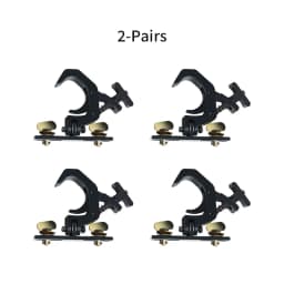 2-6pair Aluminum Fold Clamp Hooks Stage Light Hanging Hook Loading 150Kg Truss Tube Moving Head Beam Lights Connector Clip