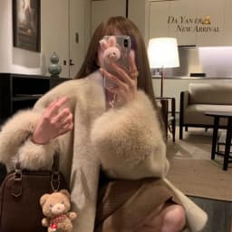 New Autumn Winter Environmentally Friendly Imitation Mink Fur Coat Women's Celebrity Style Loose Version Fashion Coat