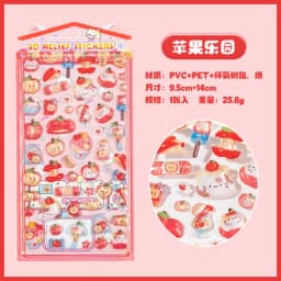 1 PC Sweet Candy Party Kawaii 3D Relief Dropping Adhesive Stickers Creative Decoration DIY Handmade Cute Stationery Stickers