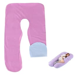 Cotton Pregnant Maternity U-type Body Pillow Case 140/150CM with Removable Washable Cover Sleeping Support for Leg Pillow Cover
