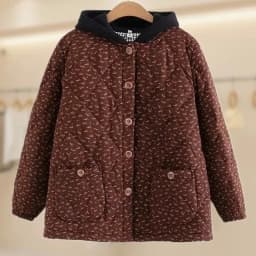 Middle-Aged Women Flower Cotton Padded Jacket 2025 New Women Loose Warm Cotton Coat Large Size Women Winter Thicken Parkas Coat