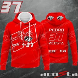 New 2024 Motorcycle Race 37 Driver pedro acosta Creative Hoodie for Extreme Sports Track Enthusiasts Fans Hoodie