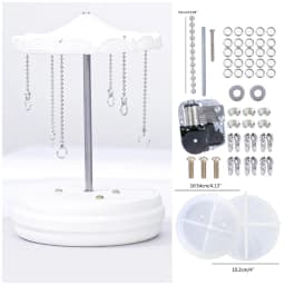 DIY Resin Mold 3D Carousel Horse Rotating Music Box Silicone Resin Epoxy Casting Mould Jewelry Box for DIY Craft Home Ornament