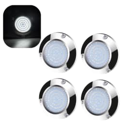 4PCS Underwater Marine Light Subnautica Boat Lighting Sailing Boat Speedboat 90LED 12v 24v 60W Stainless Steel Transom Light
