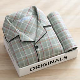 Plus Size Men Pyjamas Fall and Winter Plaid Simple Sleepwear Homewear Cardigan Button down Tops and Pants Nightwear Loungewear
