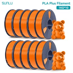 SUNLU 10 Roll PLA Plus/Clear Filament 1.75 Mm +/- 0.02 Mm 1 Kg Spool (2.2 Lbs) Neatly Arranged No Knot Filament Fit Most FDM Pri