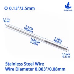 DIY Drill Brushes 50 X 150mm Stainless Steel Wire Tube Brush for Inner Diameter Deburring Polishing Cleaning Rust Removing