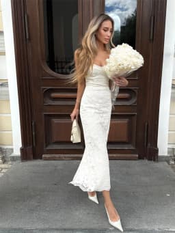 Kyoto Customized White Square Collar Wedding Dress Sleeveless Mermaid vestidos de noche Elegant Tra-length robe de mariée 2026