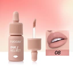 Febble 12 Color Ink Lip Gloss Matte Nude Velvet Liquid Lipstick Multifunctional Long-lasting Lip Cosmetics for Women & Girls