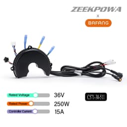 BAFANG 48V 750W BBS01 BBS02 Central Motor Controller for Mid Drive Motor with Front Lamp Connector and Gear Shift Sensor