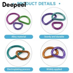 5/10Pcs 20/25/32/38mm D Ring Metal Buckles Webbing for Bag Strap Handbag Loop Connect Hook Dog Collar Clasp Bags Accessories