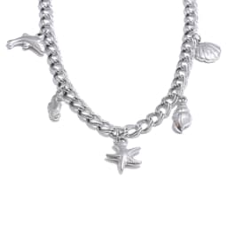 Yhpup Ocean Style Stainless Steel Seashell Conch Starfish Seahorse Drop Necklace Bracelet Bangle Waterproof Summer Daily Jewelry