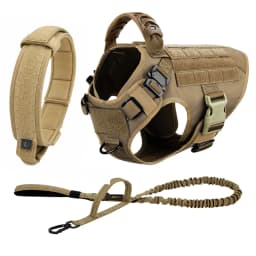 Large Dog Harness And Leash Set Pet German Shepherd Malinois Training Walking Vest Dog Harness And Collar For Medium Large Dogs