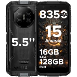 DOOGEE Fire 3 Pro Rugged Phone 8350mAh Battery 5.5'' Screen 16GB RAM (4GB+12GB)  128GB ROM UNISOC T7200 Android 15 Mobile Phone