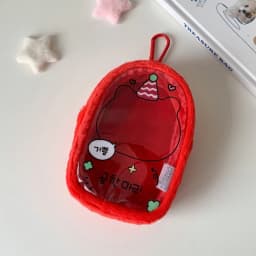 10cm Plush Doll Storage Bag Cartoon K-Pop Figure Hanging Pouch Doll Carrier Ita Bag Students Transparent PVC Backpack Pendants