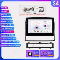 Hizpo Android 14 DSP RDS Carplay 4G WIFI BT GPS Head Unit For Toyota Tacoma 2 HILUX 2005-2015 Car Radio Multimedia Video No DVD