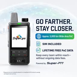 SHJ S560 4G LTE PoC Walkie Talkie Two Way Radio, Lifetime Free SIM & Super-PTT, 5000km PTT Group Call, 2.4in HD Screen USB-C SOS