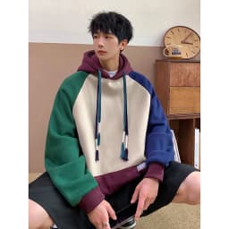 2026 Spring Men's Hoodie Sweatshirt Men Hooded Patchwork Daily Pullover Sports Streetwear Designer Autumn Clothing Hoodies