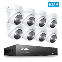 ZOSI 8CH Expand 16CH 4K PoE Security IP Cameras CCTV System 8MP Person Vehicle Detection Outdoor Video Surveillance Cams Kit