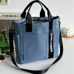 New Casual Tote Large Capacity Shoulder Bag Nylon Waterproof Canvas Handbag Simple Fashion Messenger Bags for Schoolgirl