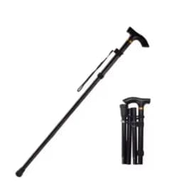 Adjustable Telescopic Folding Aluminum Alloy Walking Cane Anti-slip Lightweight Elderly Walking Hiking Support Crutch