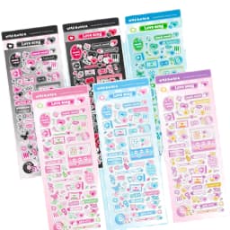Korean Style Sticker Set For Kpop Photocards, Journaling & Toploader Deco - Premium Quality - Cute Ribbon Star Dialog Box & More