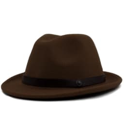 2022 Simple Wool Women Men Fedora Hat For Winter Autumn Elegant Lady Gangster Trilby Felt Homburg Church Jazz Hat