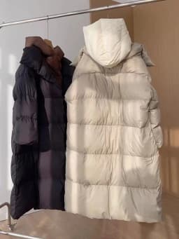 Winter New White Duck Down Hooded Fake Two Piece Down Jacket Women's Long Knee Down Jacket Winter Women's Warm Coat Pike Coat