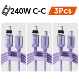 Toocki 240W USB C Magnetic Charging Cable PD Fast Charging Type C to Type C Cable For iPhone 17 Macbook Huawei Samsung S26 S25