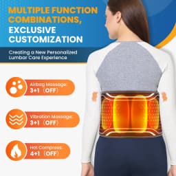 Electric Inflatable Airbag Massage Belt New Upgrade Sideway Extrusion Waist Support Massager Relaxation