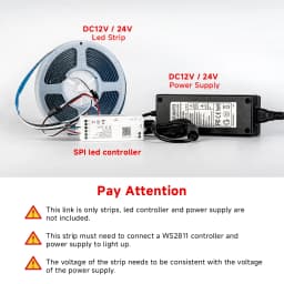 COB RGBIC LED Strip WS2812B Pixel Addressable 720 LEDs RGB Dream Full Color 12mm 24V High Density Flexible FOB COB Led Lights