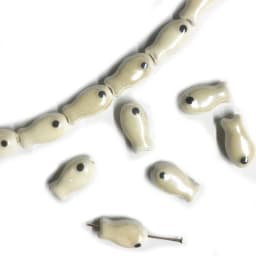 10Pcs Retro Small Fish Beads Charms Ceramic Spacer Loose Beads For Jewelry Making DIY Bracelet Accessories