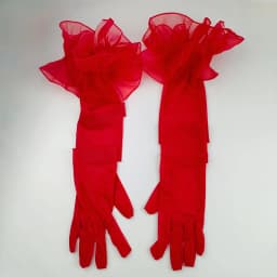 Sexy Lace Pearl Black Silk Perspective Thin Wedding Dress Long Gloves Women Sunscreen Sleeves Summer Outdoor Sun Driving Mittens