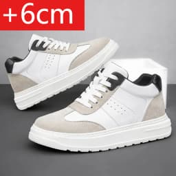 2026Mens Elevator Shoes Height Increase Invisible 6/ 8cm Sports Sneakers Elevate Taller Lift Leather Shoes