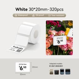 3 Rolls NIIMBOT B21 B3S B1 B31 Thermal Label Clothing Price Food Self-adhesive Tag Waterproof Smart Office Pocket Printer Label
