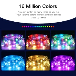 5M/10M/20M USB LED Copper Wire String Lights USB Dream Color Fairy Lights BT Colorful Home Christmas Tree Wedding Decor