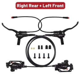 BUCKLOS Power Off Electric Bicycle Brakes 2 Piston with G3 Rotor E-Bike Hydraulic Disc Brake Set Aluminum Alloy Bike Brakes